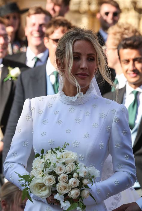 ELLIE GOULDING and Caspar Jopling at Their Wedding in York 08/31/2019 ...