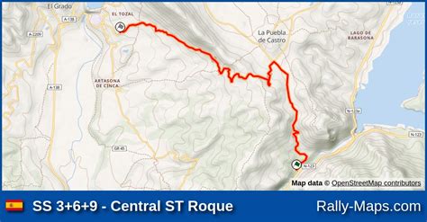 SS 3+6+9 - Central ST Roque stage map | Rally Barbastro-Somontano-Ribagorza 2021 🌍 | Rally-Maps.com