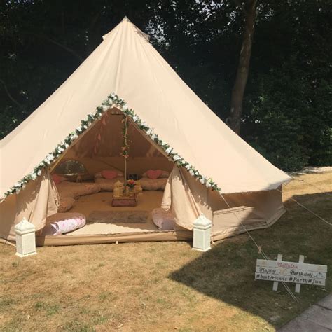 Fully Decorated Bell Tent Hire For Glamping Private Parties