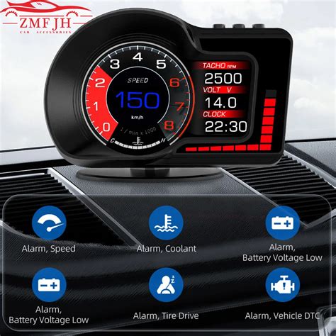 2022 Newest Head Up Display Auto Display Obd2 Gps Smart Car Hud Gauge