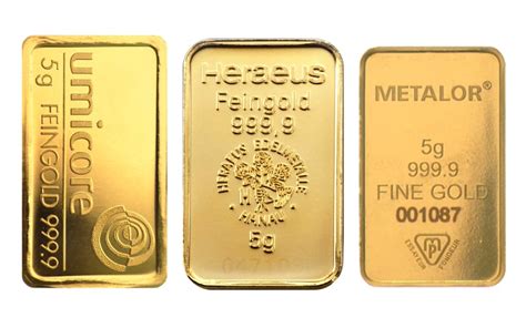 Buy 5g Gold Bar Best Value | BullionByPost - From $239