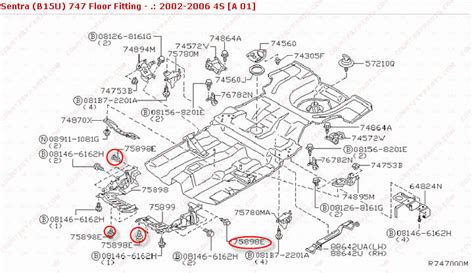 Nissan Altima Engine Splash Shield Clips