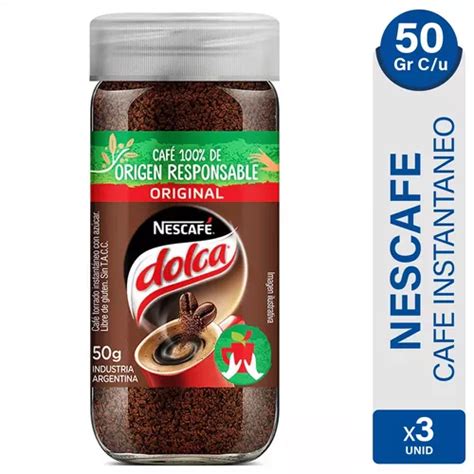 Cafe Nescafe Dolca Instantaneo Original Clasico Pack X3