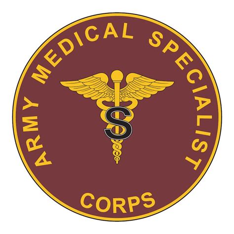 Us Army Medical Specialist Corps Plaque Decal On M Etsy