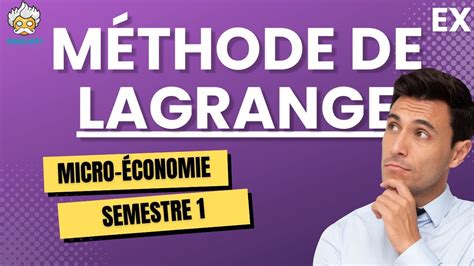 Td M Thode De Lagrange Micro Conomie S Maximisation Youtube