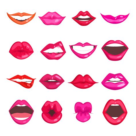 Female Lips Isolated Vector Set An Illustration By Rocketart