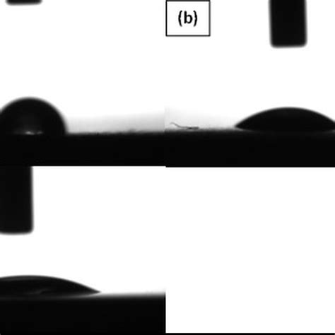 Optical Images Of Water Contact Angles Of A Uncoated B HA And C