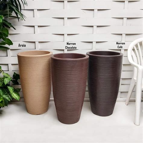 Vaso De Planta Polietileno Plastico Decorativo R X R Em