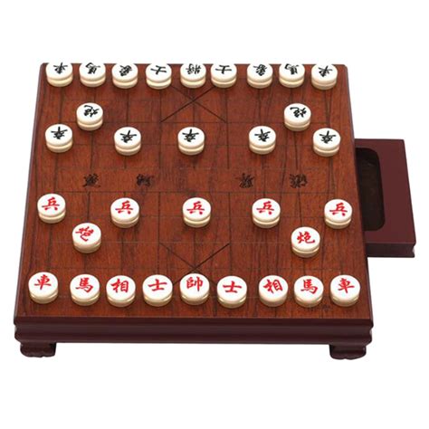 Xiangqi Juego De Ajedrez Chino Vintage Con Tablero De Ajedrez Hecho A