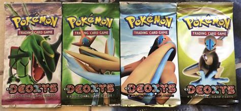 Pokemon Ex Deoxys 4 Booster Pack Art Set Ebay