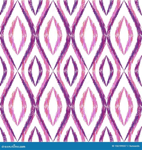 Ikat Ogee Seamless Vector Pattern Illustration Stock Vector