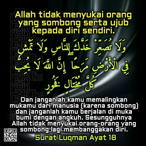 Surat Al Luqman 18 Kesombongan Allah Kutipan