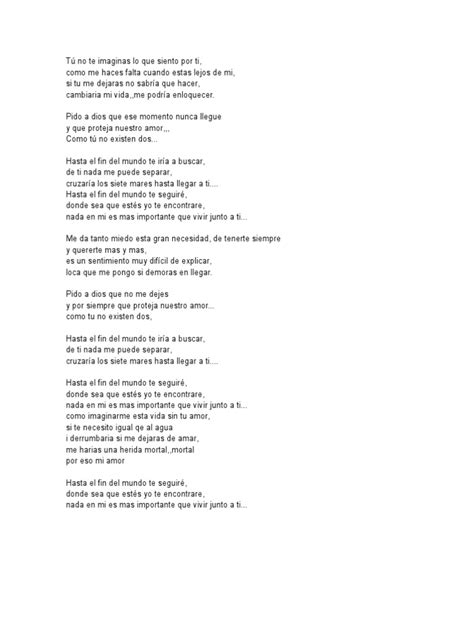 Pdf Letra Cancion Hasta El Fin Del Mundo Dokumen Tips