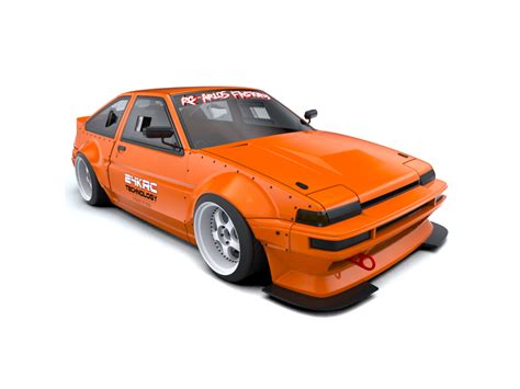 Rc Arlos 24k1402 D Works Wide Body Kit For Toyota Ae86 Trueno Drifted