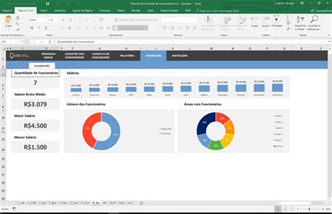 Planilha De Cadastro E Controle De Funcion Rios Em Excel Planilhas