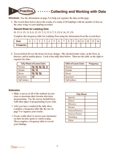 Collecting Data Worksheet