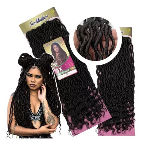 Cabelo Duda Goddess Faux Locs Fibra Orgânico Ser Mulher 65cm Frete grátis