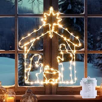 Amazon Marchpower Christmas Window Silhouette Lights Battery