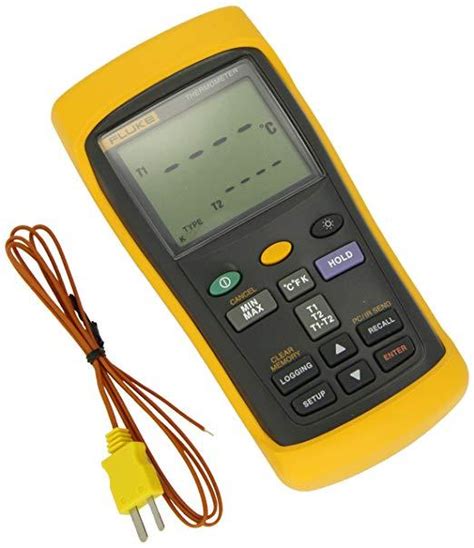 Yellow K Type Thermocouples Fluke Ii B Data Logging Thermometer With