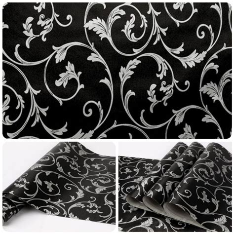 Jual Wallpaper Dinding Stiker Batik Ulir Hitam Elegant Shopee Indonesia