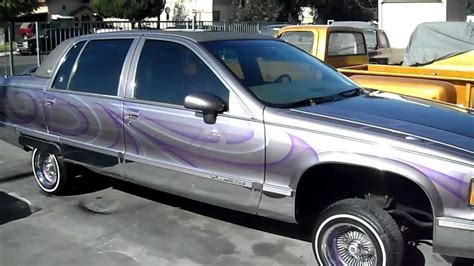 Curlys Pinstriping Purple Big Body Cadillac Lowrider Peal Fades Youtube