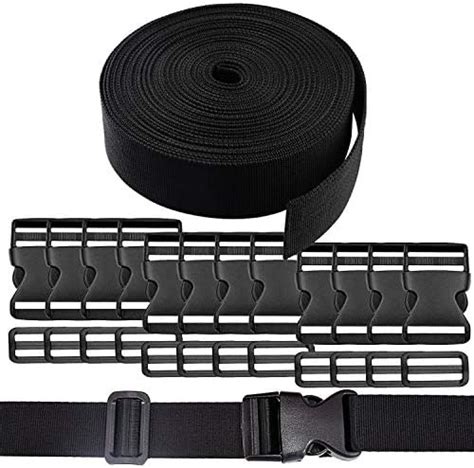 Inch Wide Yards Black Nylon Heavy Webbing Strap And Pcs Flat