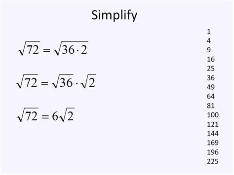 Irrational Square Roots Simplifying Math Radical Expressions Evaluating Algebraic