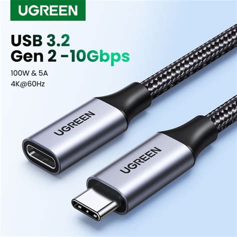 Ugreen USB C Extension Cable Type C Extender Cord USB C Thunderbolt 3