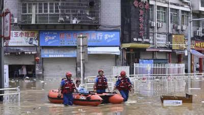 Record Floods Threaten Southern China Times Of India