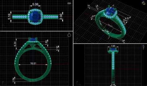 3D CAD Design Service, Halo Ring Setting, Custom Ring Design, Custom Halo Ring, Engagement Ring ...