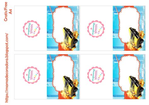 Mamá Decoradora Kit imprimible de Hot Wheels