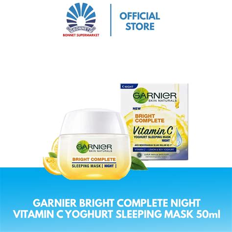 Jual Garnier Bright Complete Vitamin C Yoghurt Sleeping Mask Night