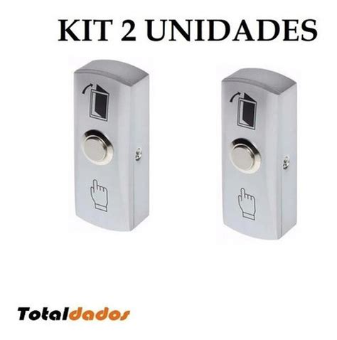 Kit 2 Botoeira De Sobrepor Inox Para Controle De Acesso Totaldados