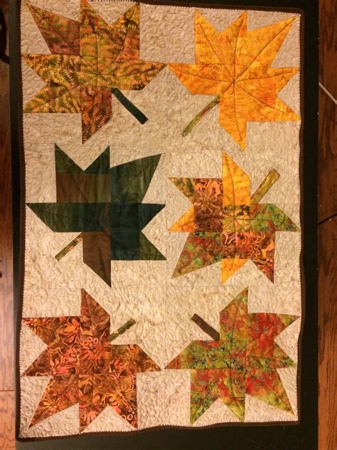 Modern 9 Patch Maple Leaves Table Topper Freemotion By The River Artofit