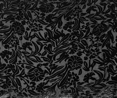 Black Floral Fabric