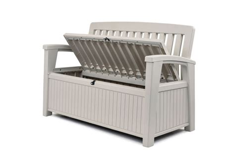 PATIO STORAGE BENCH WHITE - Outdoor Living