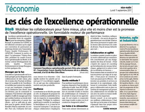 Revue De Presse L Excellence Opérationnelle à La Une Qualité Performance