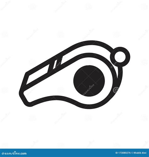 Whistle Icon Template Black Color Editable Whistle Icon Symbol Flat