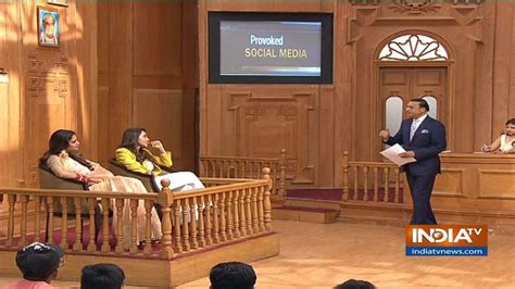 Nusrat Jahan And Mimi Chakraborty In Aap Ki Adalat With Rajat Sharma