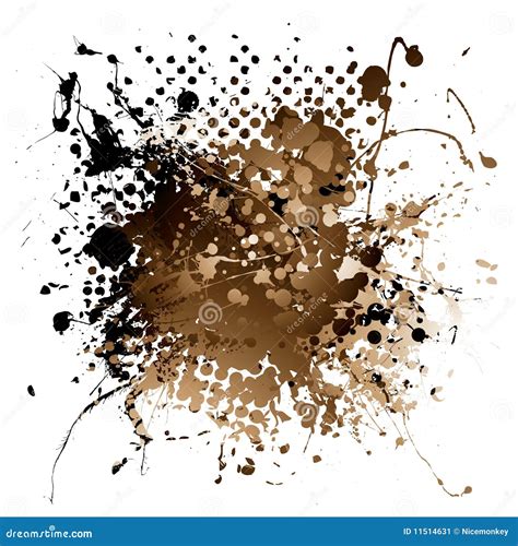 Brown ink splat stock illustration. Illustration of grunge - 11514631