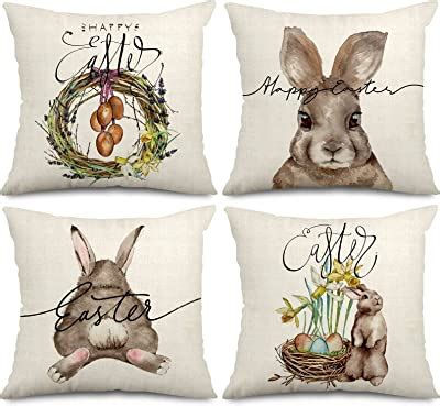 Amazon Easternproject Vintage Bunny Feed Sack Cotton Linen Easter