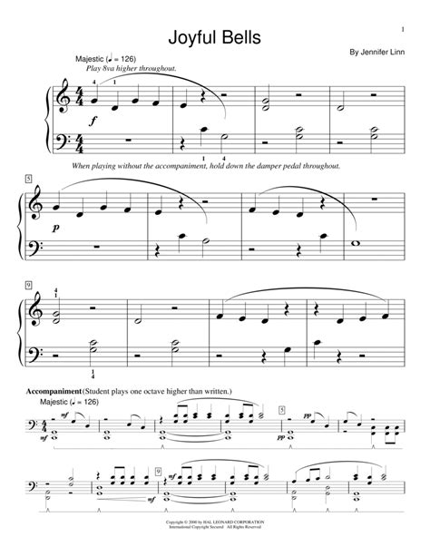 Joyful Bells By Jennifer Linn Piano Method Digital Sheet Music