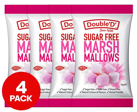 4 X Double D Sugar Free Marshmallows 70g Au