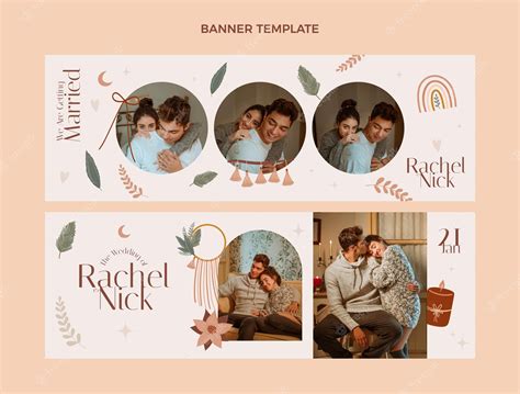 Premium Vector | Wedding banner design template