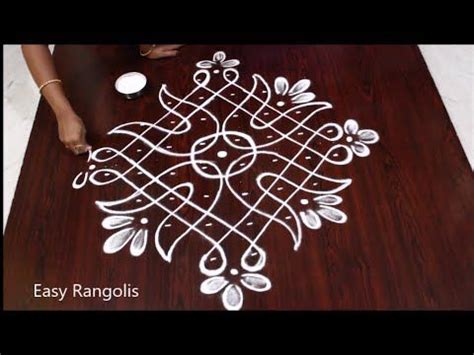 Beginners Sikku Kolam For Aadi Month Dots Melika Muggulu Easy