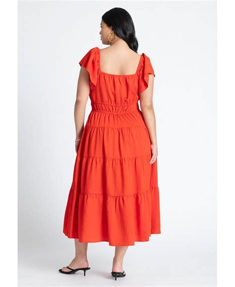 Eloquii Plus Size Ruffled Tiered Maxi Dress Macys