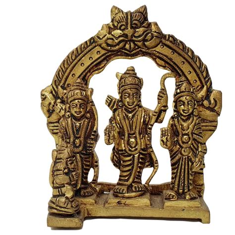 Brass Ram Darbar Idol Murti Ram Sita Laxman And Lord Hanuman Idol