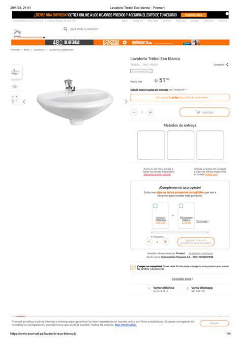 Lavatorio Tr Bol Eco Blanco Promart Lavatorio Tr Bol Eco Blanco