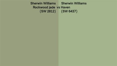 Sherwin Williams Rockwood Jade Vs Haven Side By Side Comparison