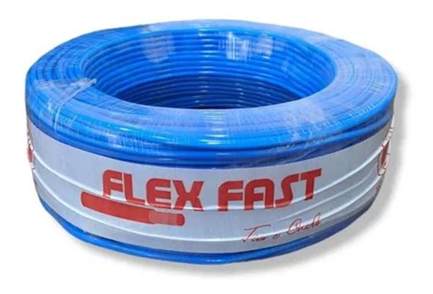 Fio Cabo Flexível 16 00mm 750v AZUL 100 METROS FLEX FAST Cabos e